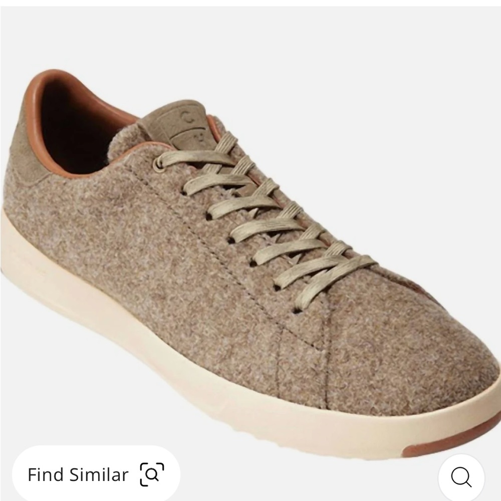 Cole Haan Men's Grandpro Tennis Sneaker In Soft Sage Wool/Suede